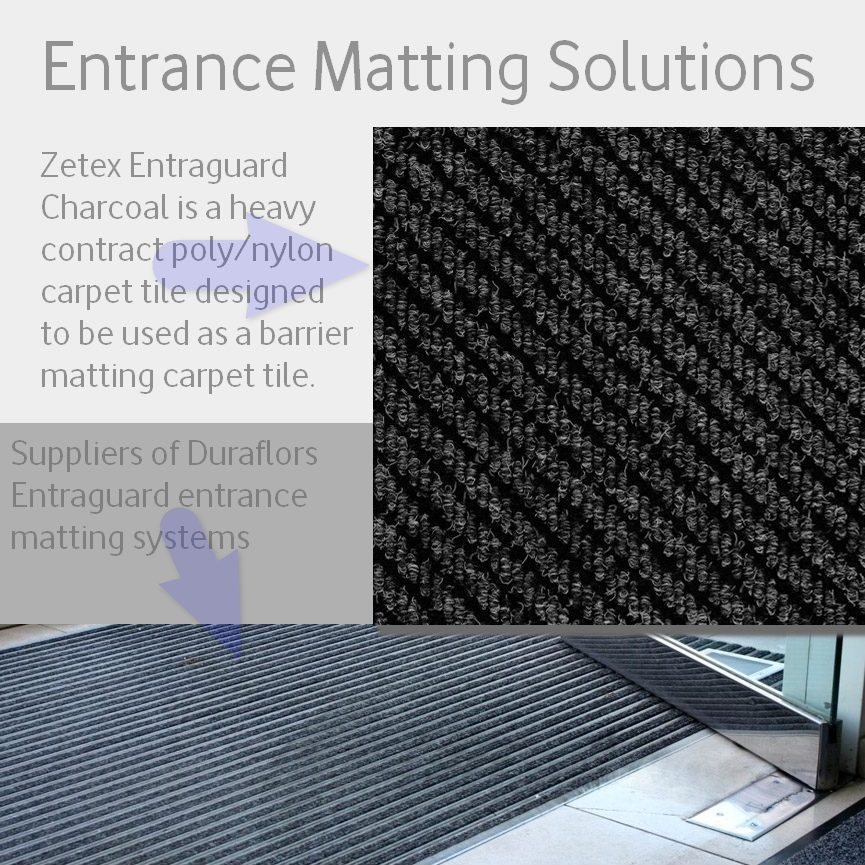 Ideal for entrances, reception areas and doorways. The diagonal grooves that run across the tiles trap dirt and moisture while leaving the surface clean. Colour choices available.